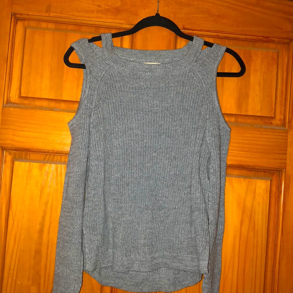 Hollister open shoulder knit sweater